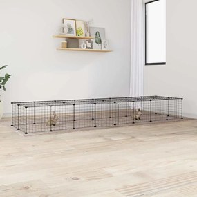 vidaXL Κλουβί Κατοικίδιων με 36 Πάνελ + Πόρτα Μαύρο 35 x 35εκ Ατσάλινο