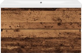 vidaXL Ντουλάπι με Ενσωματωμένο Νιπτήρα Παλιό Ξύλο
