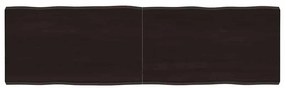 vidaXL Επιφ Τραπεζιού Αν Καφέ 140x40x(2-4)εκ.Ακατέργ. Μασίφ Ξύλο Δρυός