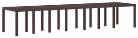 vidaXL Σέτ φαγητού για κήπο 15 pcs Καφέ Rattan Polt
