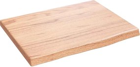 vidaXL Ράφι Τοίχου Ανοιχτό Καφέ 40x30x2 εκ. Επεξεργ. Μασίφ Ξύλο Δρυός