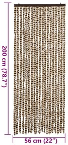 vidaXL Σήτα Εντόμων Μπεζ/ Καφέ 56x200 εκ. από Σενίλ