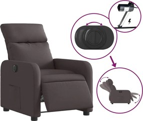 vidaXL Πολυθρόνα Ανακλινόμενη Ηλεκτρική Σκούρο Καφέ Υφασμάτινη