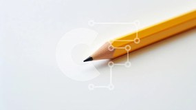 Intra Συλλεκτικό Ξύλινο Παζλ Plywood 4mm - Κίτρινο μολύβι σε λευκή επιφάνεια Σε Ξύλινο Κουτί - Διαστάσεις: 10x10 cm – 25 κομμάτια