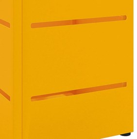 vidaXL Σχέδιο & βάση αποθήκευσης Μουσταρδί 15.5 x 15.5 x 49 εκ Ατσάλι