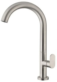 Armando Vicario Slim Inox Μπαταρία Νιπτήρος Υψηλή, με Βαλβίδα clic-clac 500041-110