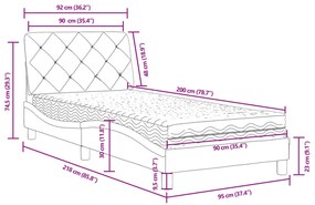 ΚΡΕΒΑΤΙ ΜΕ ΣΤΡΩΜΑ ΣΚΟΥΡΟ ΠΡΑΣΙΝΟ 90X200 ΕΚ. ΒΕΛΟΥΔΙΝΟ 3208637