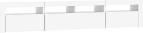 vidaXL Έπιπλο Τηλεόρασης με LED Λευκό 210x35x40 εκ.