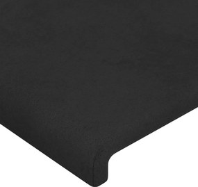 vidaXL Κεφαλάρι Μαύρο Βελούδινο 144x5x118/128 εκ.