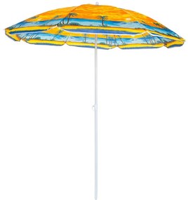 Ομπρέλα παραλίας Muhler U5037 651449, 180x180 cm, Χωρίς βάση, Βραχίονας σπασίματος, 8 πλευρές, Ποικιλία