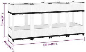 vidaXL Ζαρντινιέρα 160 x 40 x 71 εκ. από Πολυπροπυλένιο