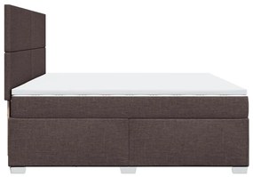 ΚΡΕΒΑΤΙ BOXSPRING ΜΕ ΣΤΡΩΜΑ ΣΚΟΥΡΟ ΚΑΦΕ 200X200 ΕΚ. ΥΦΑΣΜΑΤΙΝΟ 3290591