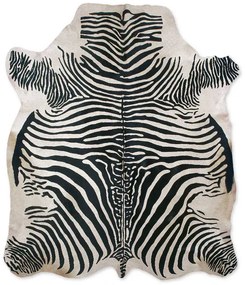 Δέρμα Αγελάδας (εκτυπωμένο) Zebra White-Black - 180x190