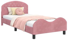 vidaXL Κρεβάτι Παιδικής Κρεβατοκάμαρας με Κεφαλάκι Ροζ 80 x 200 cm