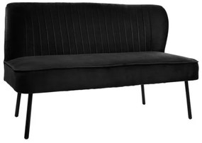 Καναπές 124cm Μαύρο Χωρίς Μπράτσα Jerteh 424693 Eglo 424693