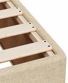 ΚΡΕΒΑΤΙ BOXSPRING ΜΕ ΣΤΡΩΜΑ ΚΡΕΜ 200X200 ΕΚ. ΥΦΑΣΜΑΤΙΝΟ 3287180