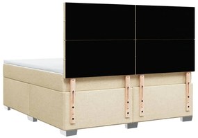 ΚΡΕΒΑΤΙ BOXSPRING ΜΕ ΣΤΡΩΜΑ ΚΡΕΜ 180X200 ΕΚ. ΥΦΑΣΜΑΤΙΝΟ 3292872