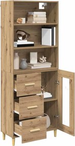 vidaXL Highboard Artisan Oak 69,5 x 34 x 180 εκ. Επεξεργασμένο Ξύλο