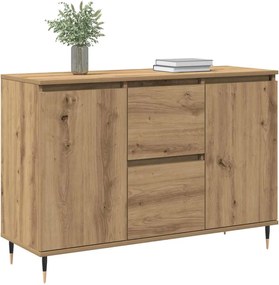vidaXL Πλαϊνό γραφείο με συρτάρι Artisan Oak 101,5 x 35 x 70 εκ
