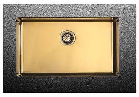 FORTINOX Squadro 28075-211 Υποκαθήμενος Νεροχύτης 74x44cm Inox PVD Gold Brushed