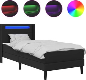 vidaXL Σκελετός κρεβατιού με στρώμα 90 x 190 cm Μαύρο