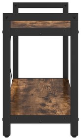 vidaXL Βιβλιοθήκη Καπνιστή δρυς 80 x 30 x 48.5 εκ Επεξεργασμένο ξύλο