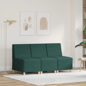 vidaXL Καθίσμα Σαλονιού 3 pcs Σκούρο πράσινο 55 x 74 x 82 εκ. ύφασμα