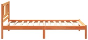 vidaXL Σκελετός Κρεβατιού Καφέ κεριού 75 x 190 cm Μασίφ ξύλο πεύκου