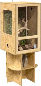 vidaXL Terrarium Καφέ 50 x 50 x 130 εκ OSB