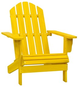 vidaXL Καρέκλα Κήπου Adirondack Κίτρινη από Μασίφ Ξύλο Ελάτης