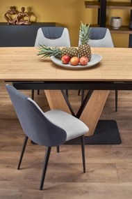 UMBERTO table natural oak, leg natural oak/black DIOMMI V-CH-UMBERTO-ST