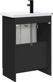 vidaXL Σετ Επίπλων Μπάνιου Μαύρο 78,5 x 37,5 x 81 εκ