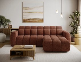 Γωνιακός καναπές Comfora-Κεραμιδί-Δεξιά