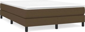 vidaXL Κρεβάτι Boxspring με Στρώμα Σκούρο Καφέ 160x200 εκ Υφασμάτινο