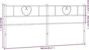 vidaXL Ανταλλακτικό κεφαλάρι Λευκό 200 εκ. Μεταλλικό