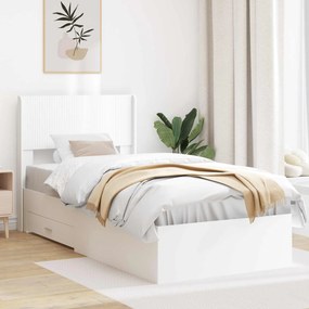 vidaXL Καλάθι με αποθήκη και κεφαλάρι Λευκό 90 x 190 cm