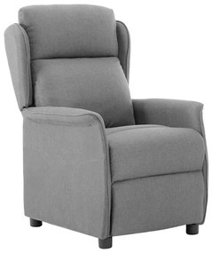 vidaXL Ανακλινόμενη πολυθρόνα Ανοιχτό γκρι 67.5 x 93.5 x 101.5 εκ