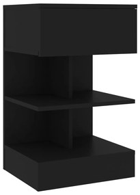 vidaXL Κομοδίνα 2 τεμ. Μαύρα 40 x 35 x 65 εκ.