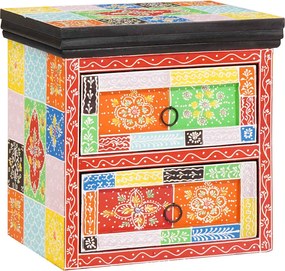 vidaXL Κομοδίνο με συρτάρι 2 pcs Πολύχρωμο 40 x 30 x 40 εκ