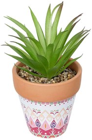 Τεχνητό Φυτό Σε Κασπώ Neophytum 21043 Φ12x15cm Multi GloboStar Πηλός,Πολυαιθυλένιο