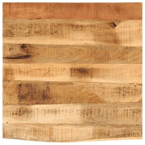 vidaXL Επιφάνεια Τραπεζιού 80x80x3,8 εκ. Live Edge Μασίφ Ξύλο Μάνγκο