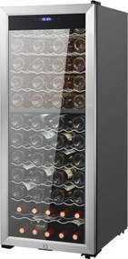 VEVOR 80-Bottle Wine Cooler Dual Zone Freestanding Refrigerator LED Light Lock