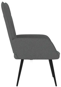 vidaXL Πολυθρόνα Relax Σκούρο Γκρι Υφασμάτινη