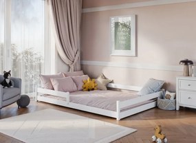 Leon Μontessori παιδικό κρεβάτι μασίφ για στρώμα 200x90εκ. Λευκό