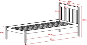 Παιδικό Κρεβάτι MARTIN 90x200 - white