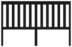 vidaXL Κεφαλάρι Κρεβατιού Μαύρο 166x6x101 εκ. Μασίφ Ξύλο Πεύκου