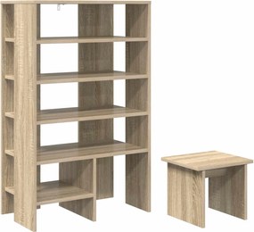 vidaXL Ντουλάπα Παπουτσιών 2 pcs Δρύς Sonoma Επεξεργασμένο ξύλο