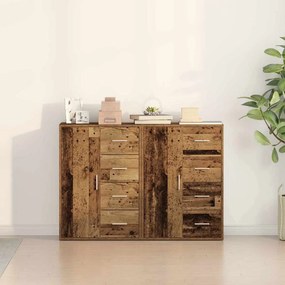 vidaXL Πλαϊνό γραφείο 2 pcs Παλιό ξύλο 60 x 31 x 84 εκ.