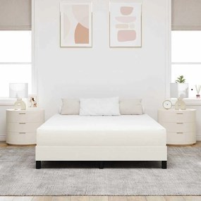 vidaXL Στρώμα Κρεβατιού με στρώμα Κρεμ 160 x 200 cm ύφασμα