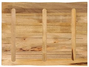 vidaXL Επιφάνεια Τραπεζιού 90x60x3,8 εκ. Live Edge Μασίφ Ξύλο Μάνγκο